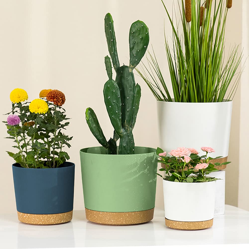 Amazon.co.jp: ZMTECH 植木鉢、3個セット 8インチ 自給プラスチック